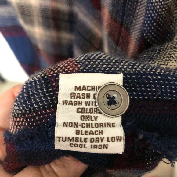 Vintage Havana Navy and Burgundy Plaid Shirt dress - Picture 10 of 14